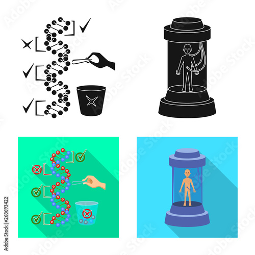 Isolated object of test and synthetic icon. Set of test and laboratory vector icon for stock.