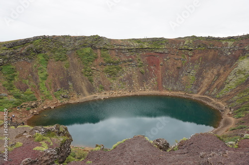 Nature on icland with fantastic landscape in summer