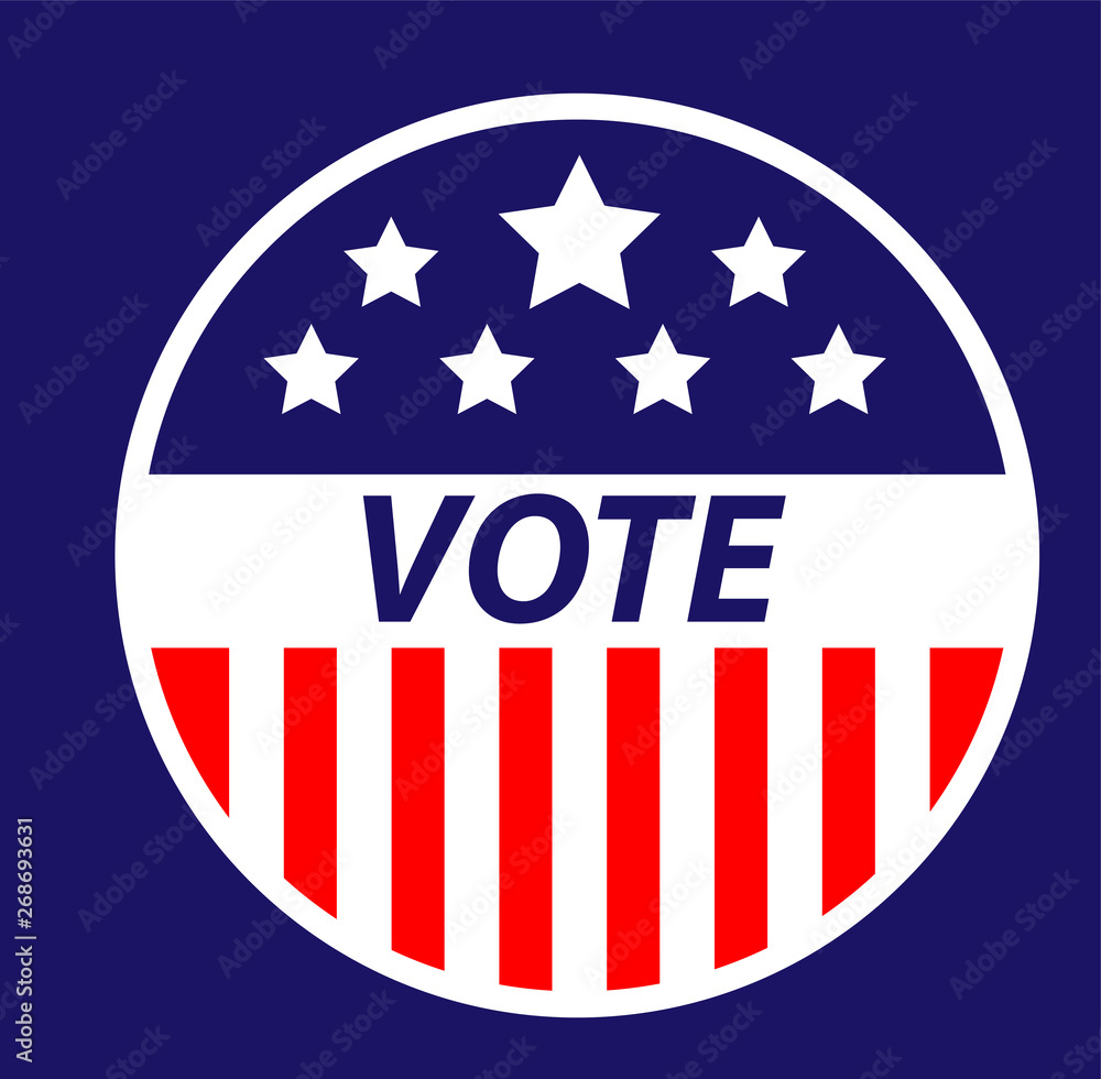 USA Vote badge vector illustration EPS10 USA Vote badge vector illustration EPS10
