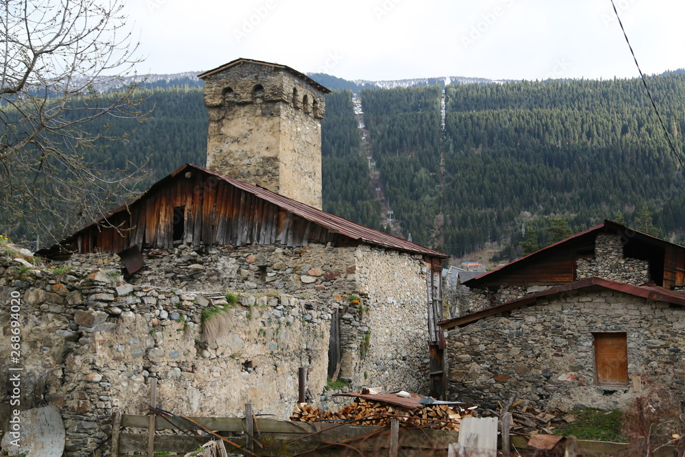 in georgia mestia the old village in georgia mestia the old village