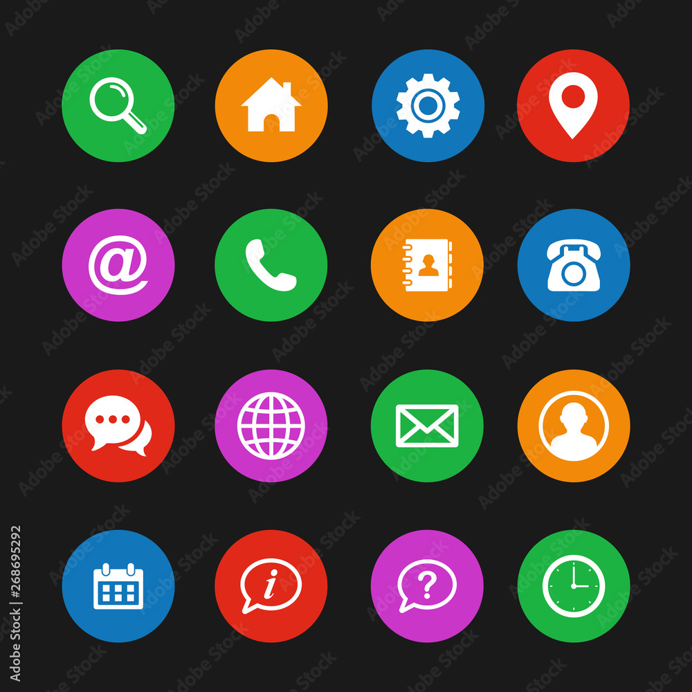 Web icon Set Flat Design. Set of web icon Flat Design vector Web icon Set Flat Design. Set of web icon Flat Design vector