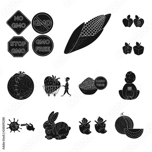 Isolated object of quality and laboratory symbol. Collection of quality and genetically stock vector illustration.