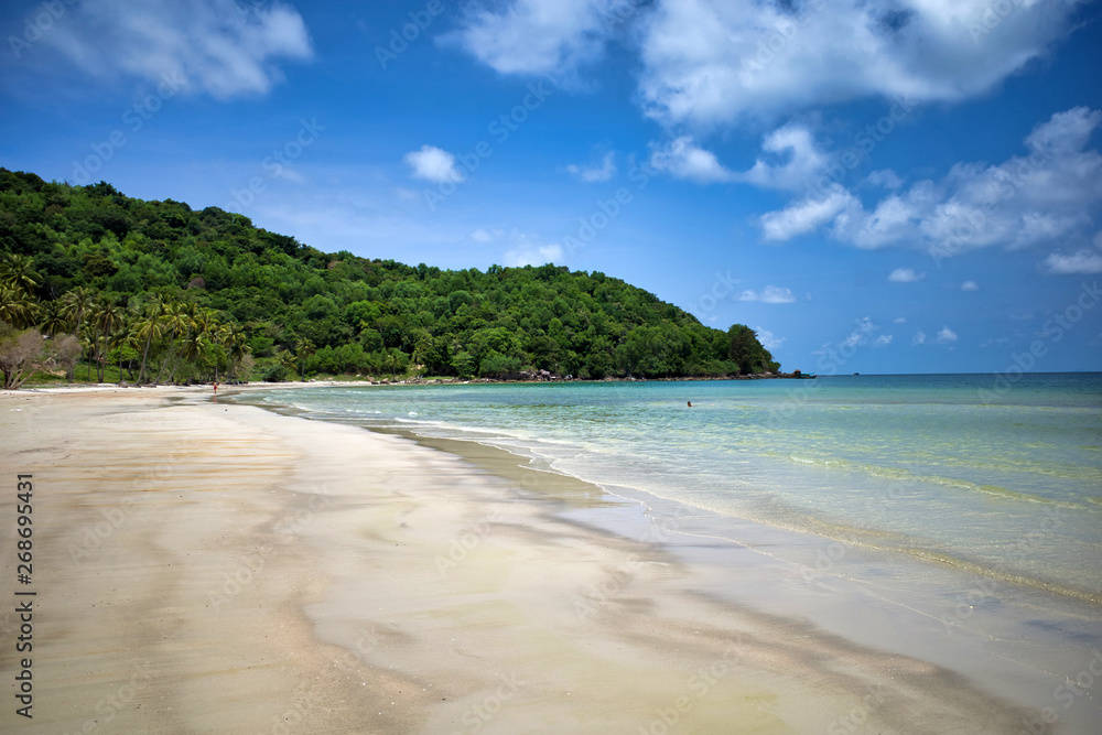 Phu Quoc island, Vietnam: White sand and clear blue sea on beautiful Sao beach