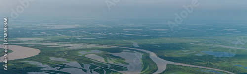 Aerial image of the Paraná Delta (Spanish: Delta del Paraná) is the delta of the Paraná River in Argentina