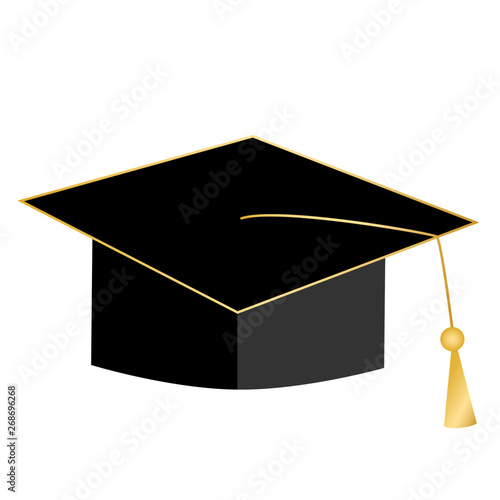 Graduation hat icon. Vector illustration. Education concept
