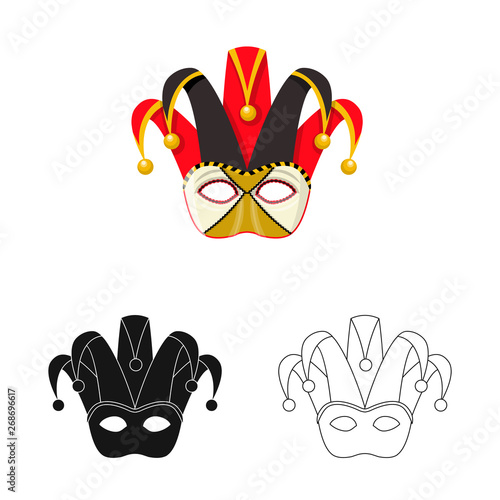 Vector design of luxury and celebration sign. Collection of luxury and hide  vector icon for stock.