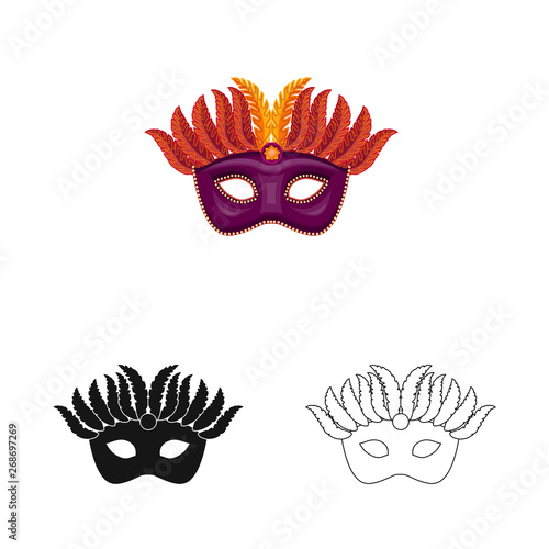 Vector illustration of luxury and celebration logo. Collection of luxury and hide  stock vector illustration.