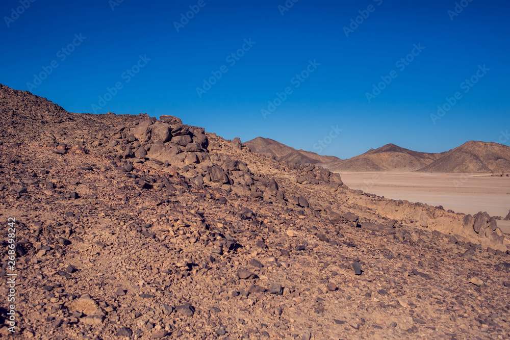 Nature of Egypt. Mountains and sky in the desert Nature of Egypt. Mountains and sky in the desert