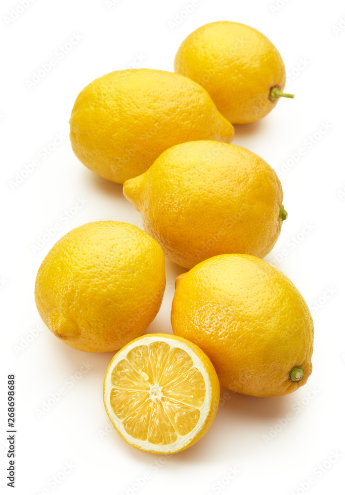 fresh lemons isolated on white background fresh lemons isolated on white background