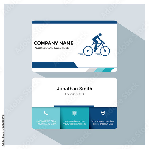 biking, cycling player, trainer business card