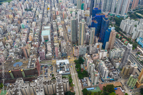  Top view of Hong Kong downtown © leungchopan