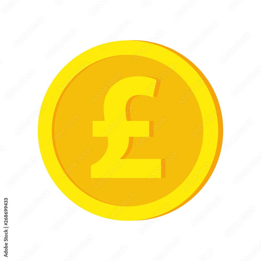 Coin with pound sign Coin with pound sign