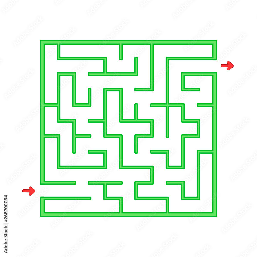 Abstact labyrinth. Game for kids. Puzzle for children. Maze conundrum. Find the right path. Color vector illustration.