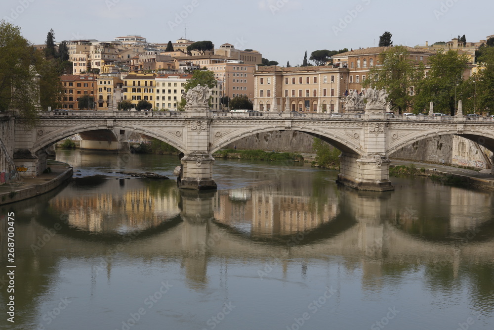 landscape of the typical italian city rome italy