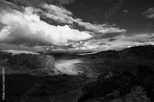 Canyon with clouds