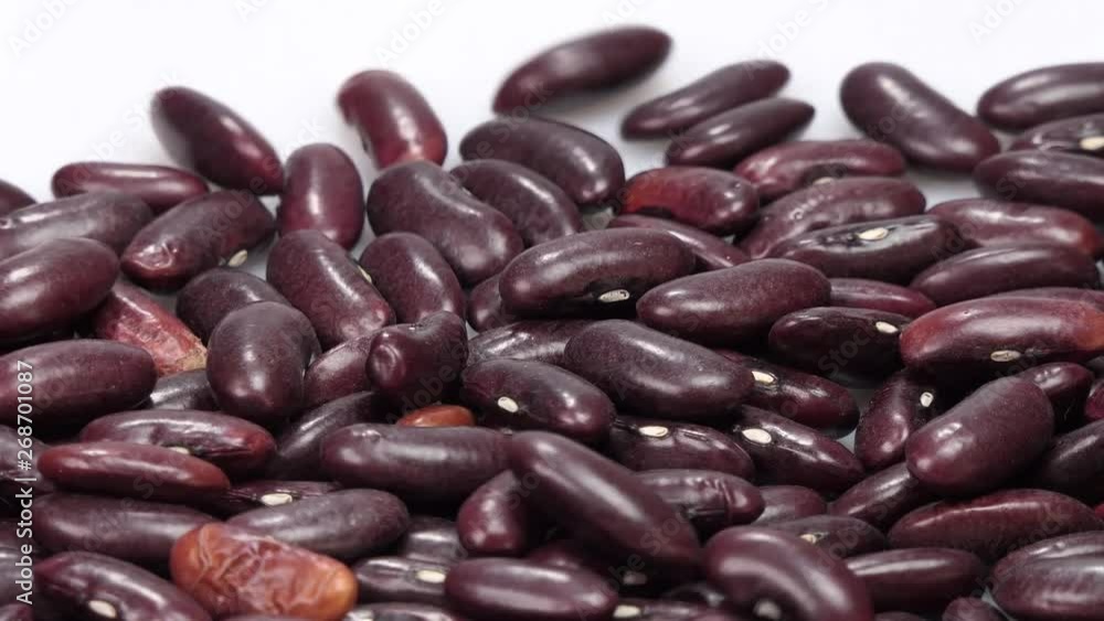 kidney bean on white background falling from top and filling up frame. kidney bean on white background falling from top and filling up frame.