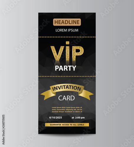 Brochure template for VIP party