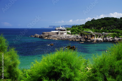 Summer landscape of the Cantabrian Coast in Santander, Spain, Europe