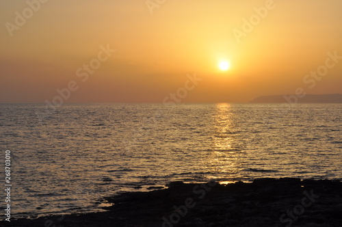 The beautiful sunset natural sea landscape