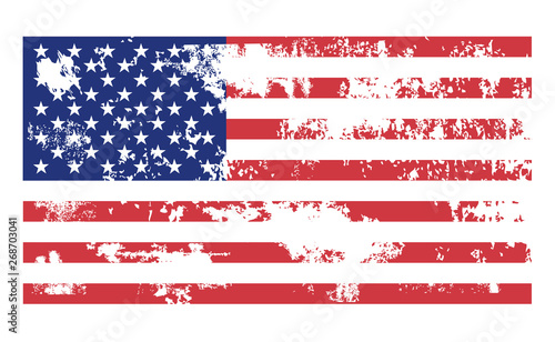 Grunge USA Flag. Vector illustration