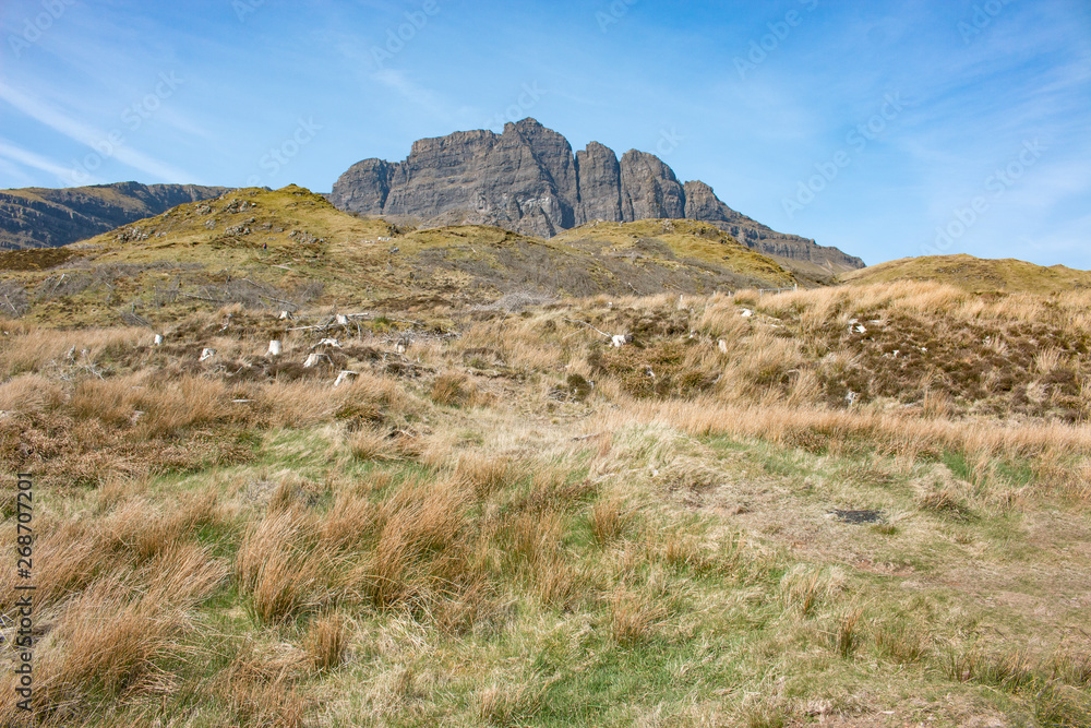 The Storr Trotternish Old Man of Storr Landscape Panorama Highlands Isle of Skye Scotland The Storr Trotternish Old Man of Storr Landscape Panorama Highlands Isle of Skye Scotland