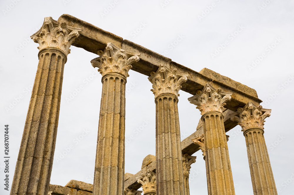 Columns of Roman Temple in Evora