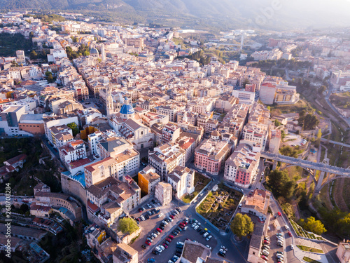 Aerial view of Alcoi cityscape photo