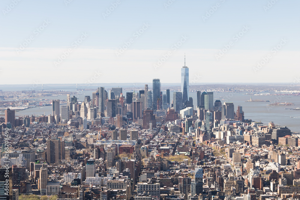 Fototapeta premium Top view of Manhattan buildings, New York.