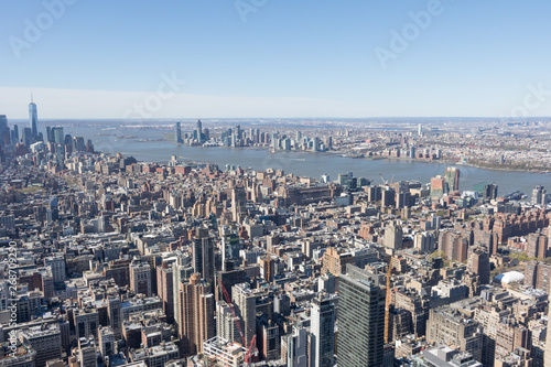 Fototapeta Naklejka Na Ścianę i Meble -  Top view of Manhattan buildings, New York.