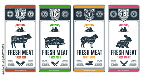 Vector meat labels