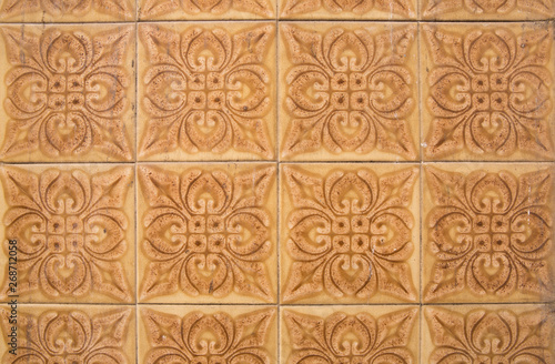 Traditional ornate portuguese decorative tiles 