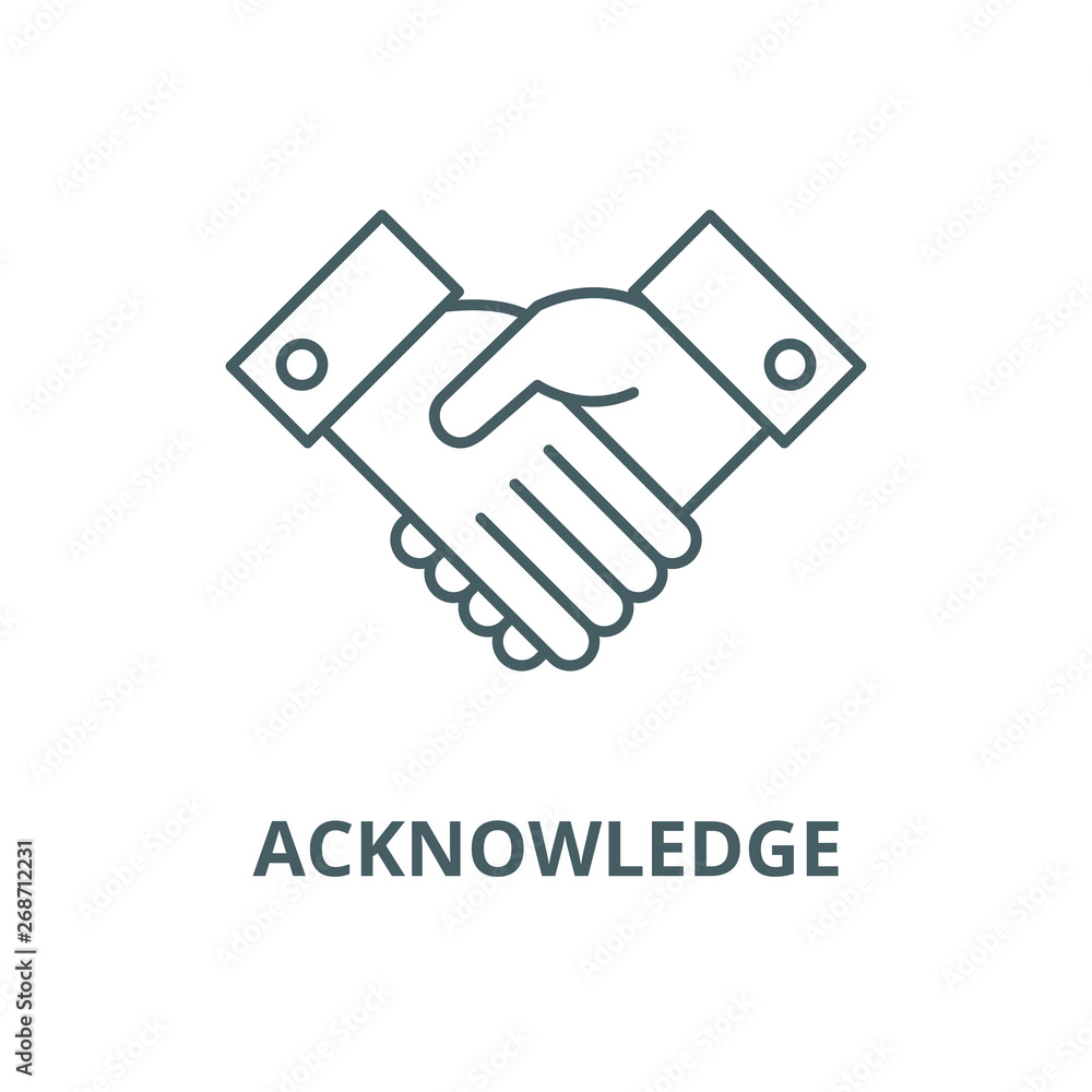 Acknowledge vector line icon, linear concept, outline sign, symbol ...