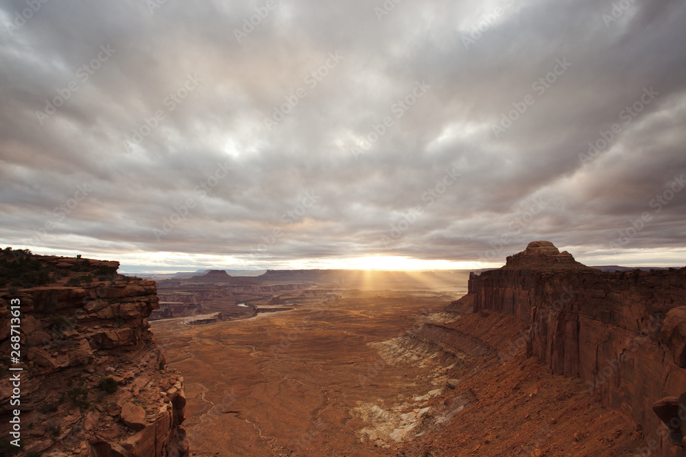 sunset in canyonlands national park