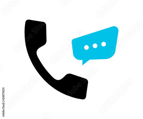 Принти на полотні Telephone receiver vector icon