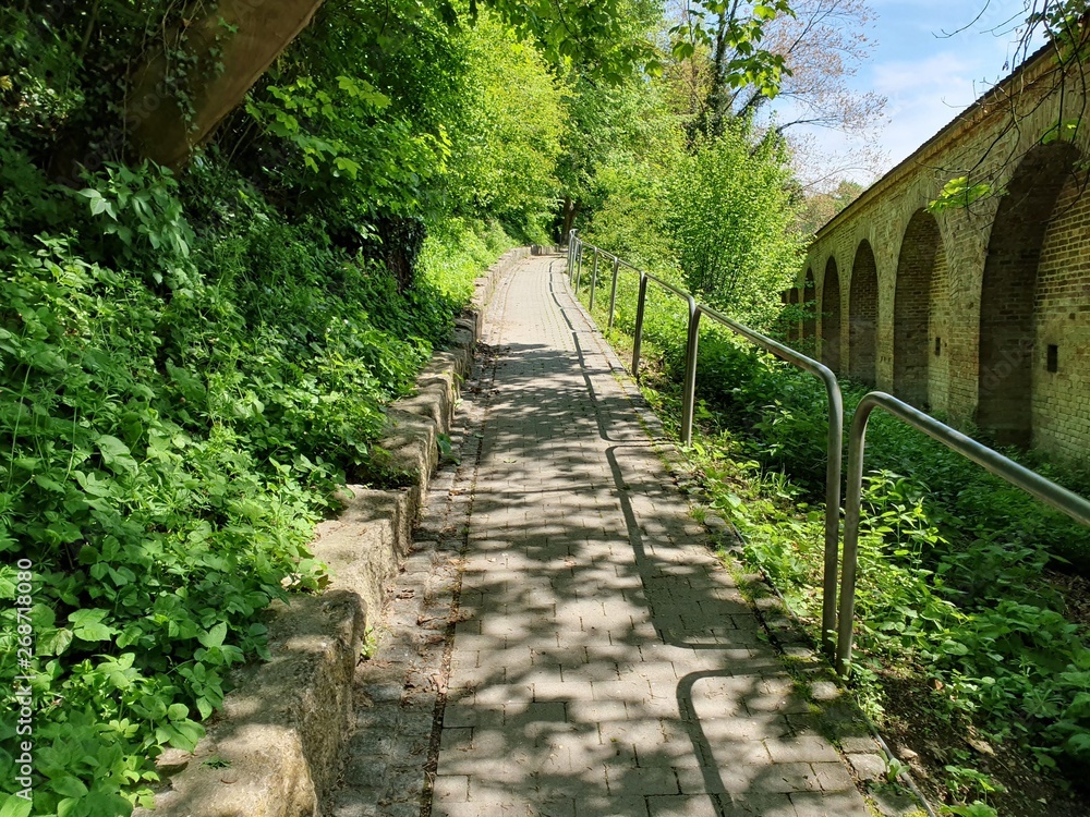 Obraz premium old stone bridge in the park