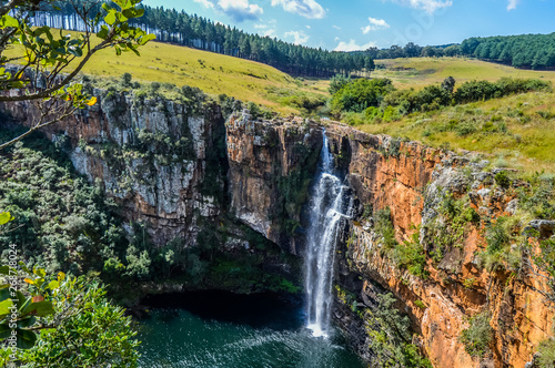 Picturesque green Berlin water falls in Sabie   Graskop in Mpumalanga South Africa