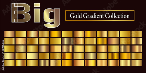 Gold background texture vector icon seamless pattern. Vector golden, copper, brass and metal gradient template.