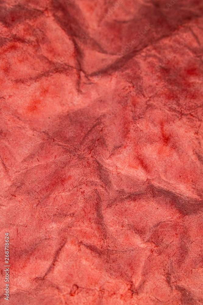 Fototapeta premium Textured Pink Red Crumpled Rough paper Multicoloured Background