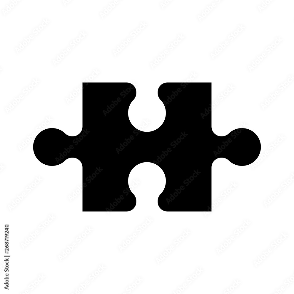 Puzzle icon vector on white background Puzzle icon vector on white background