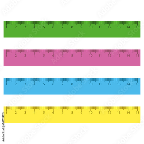 Rulers in centimeters and millimeters