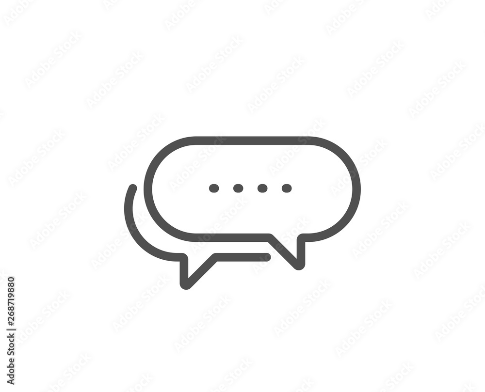 Dots message line icon. Chat comment sign. Speech bubble symbol. Quality design element. Linear style dots message icon. Editable stroke. Vector Dots message line icon. Chat comment sign. Speech bubble symbol. Quality design element. Linear style dots message icon. Editable stroke. Vector
