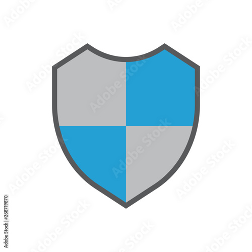 Free Download Shield vector icon. Safety badge steel icon - GFXLoad