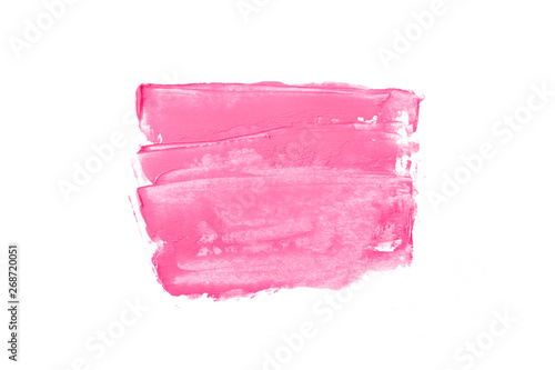 Bright pink and paint in the form of a group of horizontal strokes.