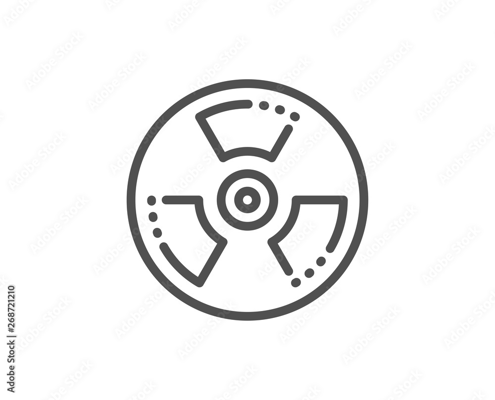 Chemical hazard line icon. Laboratory toxic sign. Chemistry warning symbol. Quality design element. Linear style chemical hazard icon. Editable stroke. Vector Chemical hazard line icon. Laboratory toxic sign. Chemistry warning symbol. Quality design element. Linear style chemical hazard icon. Editable stroke. Vector