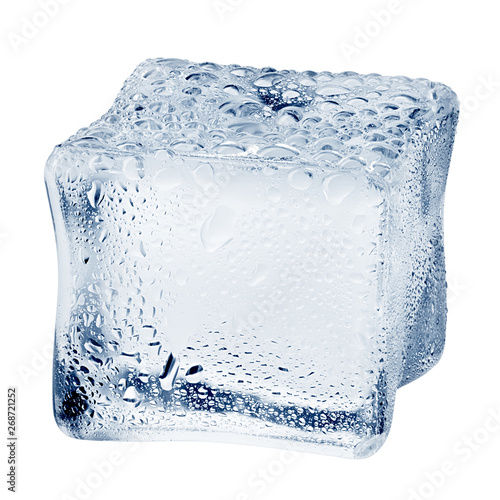 ice cube, isolated on white background, clipping path, full depth of field © grey