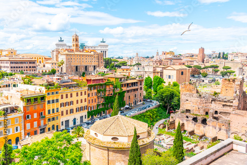 Photography Roman Forum, Latin Forum Romanum, most important cenre in ancient Rome, Italy