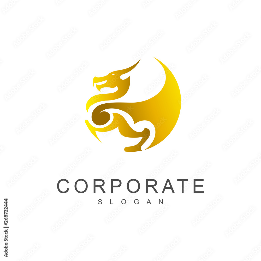 Dragon Logo Martial Arts Logo Traditional Icon Stock Vector Adobe