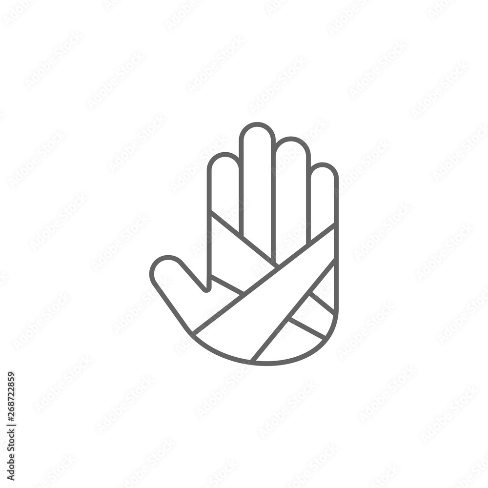 health, bandage, hand. Element of health icon. Thin line icon for website design and development, app development. Premium icon health, bandage, hand. Element of health icon. Thin line icon for website design and development, app development. Premium icon
