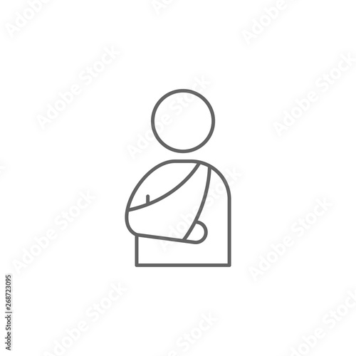 health, arm, broken, orthopedics, patient. Element of health icon. Thin line icon for website design and development, app development. Premium icon