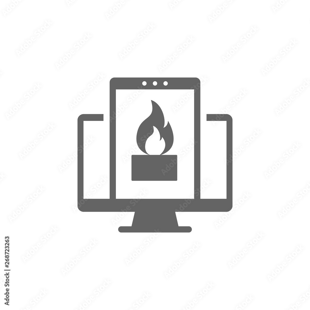 Firewall protected, internet, internet security, network protection, secure server site icon Firewall protected, internet, internet security, network protection, secure server site icon